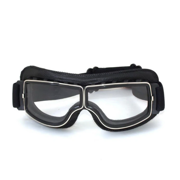 Vintage Leather Motorcycle Goggles - RiderEdge