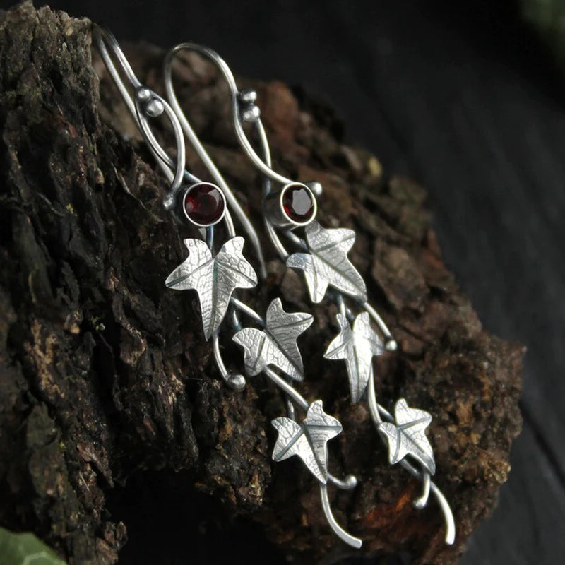 Vintage Leaf Elf Earrings - Sylvana