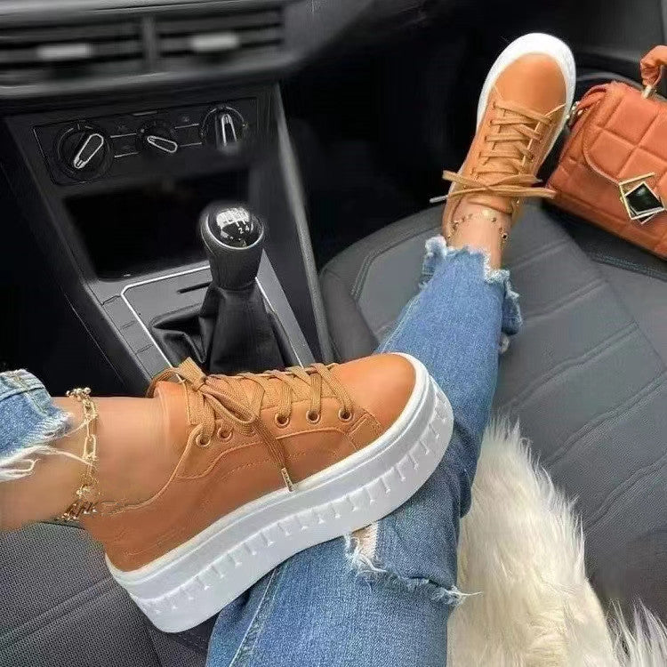 Stijlvolle Luxe Platform Dames Sneakers - Nina
