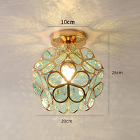 Artystyczna szklana lampa sufitowa z motywem kwiatowym - FlowerHall