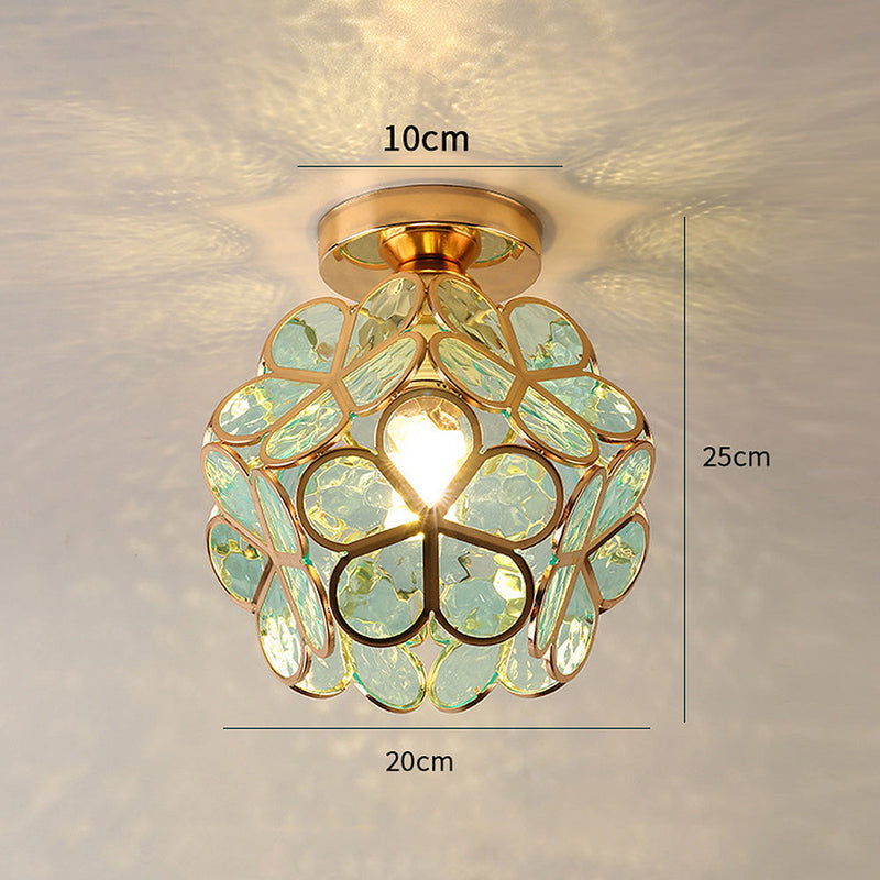 Glass Flower Ceiling Lamp - FloraGlow