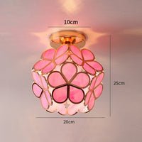 Artystyczna szklana lampa sufitowa z motywem kwiatowym - FlowerHall