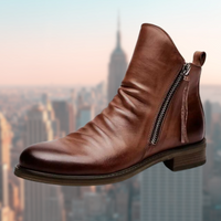 Stylish Leather Men's Boots - Milan
