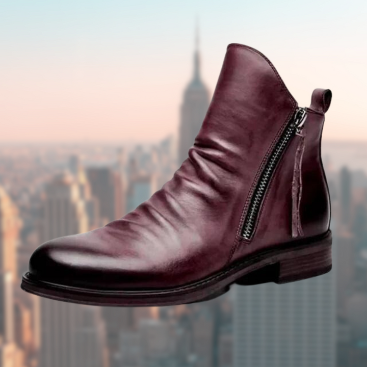 Stylish Leather Men's Boots - Milan