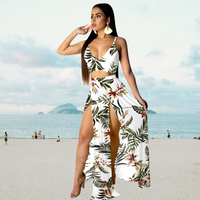 Summer Set with Halter Top and Long Skirt with Slit – Naïma