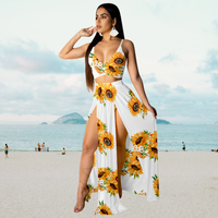 Summer Set with Halter Top and Long Skirt with Slit – Naïma