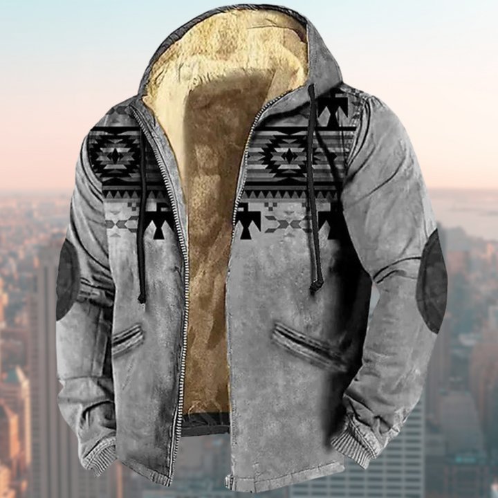 Stylish Jacket with Indigenous Print - Liam