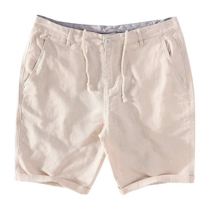 Men's Linen-Cotton Shorts with Button Closure - Sandro