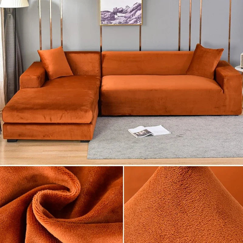 Stretch Velvet Sofa Cover with Luxury Finish – Sofina