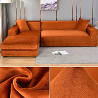 Stretch Velvet Sofa Cover with Luxury Finish – Sofina