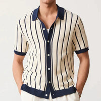 Striped Men's Shirt with Button Closure – Emilio