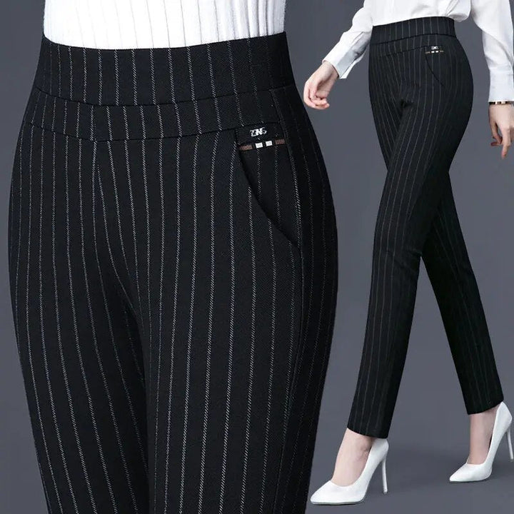 Rechte Damesbroek met Elastische Hoge Taille - Sophia
