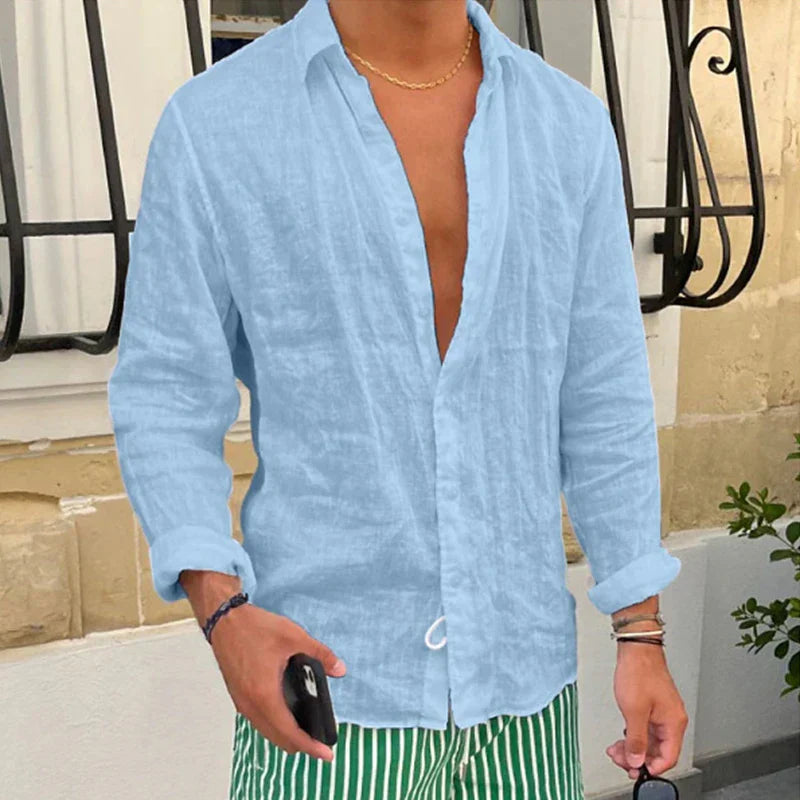 Breathable & Loose-Fitting Men's Summer Shirt – Taro