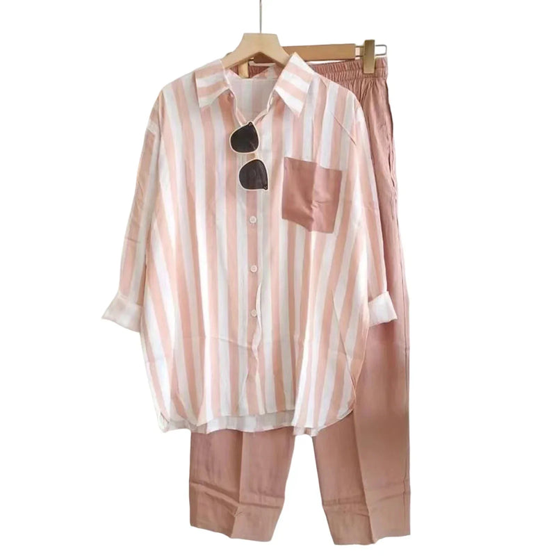 Two-Piece Women's Linen Summer Set - Zayenne