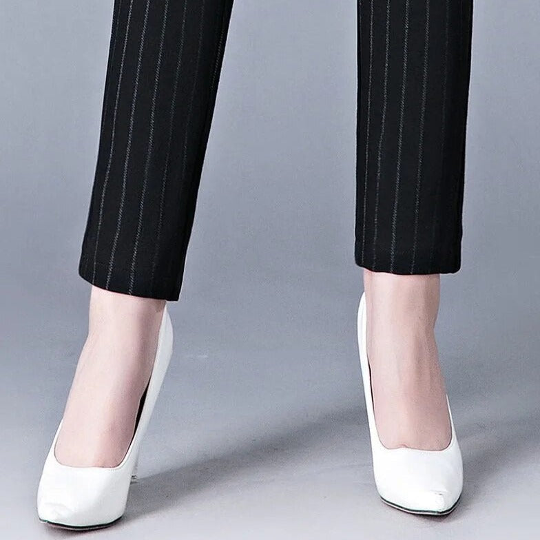 Rechte Damesbroek met Elastische Hoge Taille - Sophia