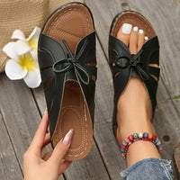 Orthopedic Wedge Sandals with Arched Button – Mirella