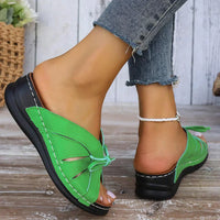 Orthopedic Wedge Sandals with Arched Button – Mirella