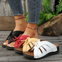 Orthopedic Wedge Sandals with Arched Button – Mirella