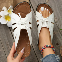 Orthopedic Wedge Sandals with Arched Button – Mirella