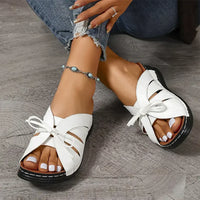 Orthopedic Wedge Sandals with Arched Button – Mirella