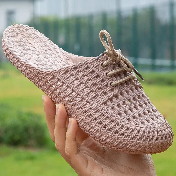 Ademende Dames Outdoor Loafers met Open Tenen - Linaya