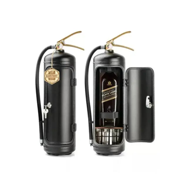 Hidden Bottle Storage in Fire Extinguisher Shape – BlazeVault