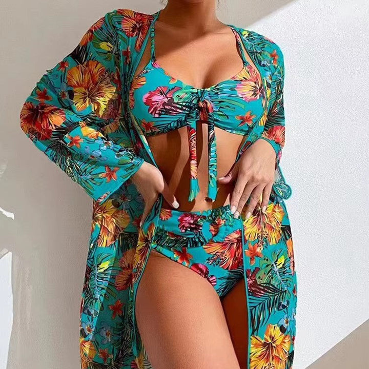 Bikini Set with High Waist and Cover-Up – Amira