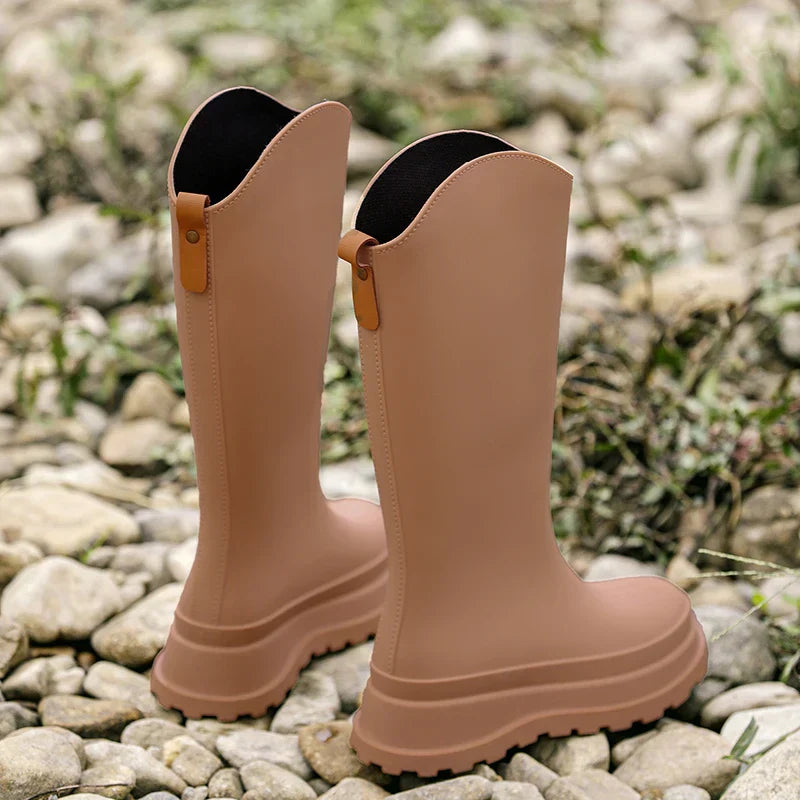 Hoge Dames Regenlaarzen waterdicht met comfortzool – Maris
