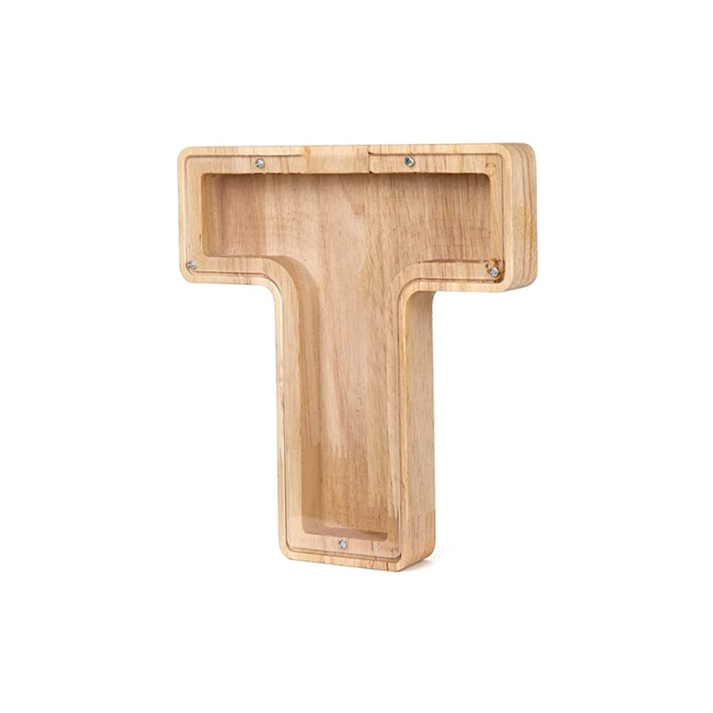 Houten Alfabet Spaarpot - LetterSaver