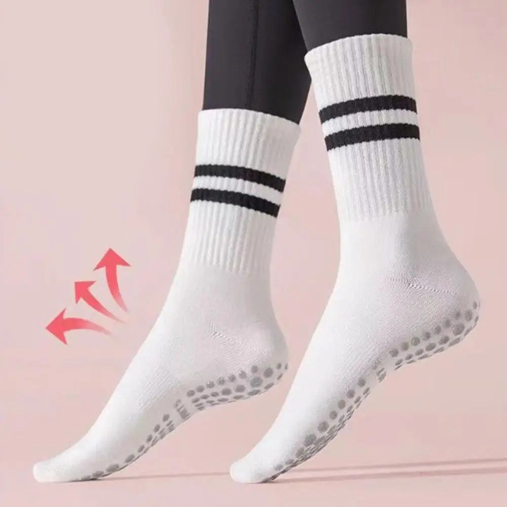 Non-Slip Mid-Tube Sports Socks for Fitness and Yoga - GripFit (Buy 1 Get 1 Free)