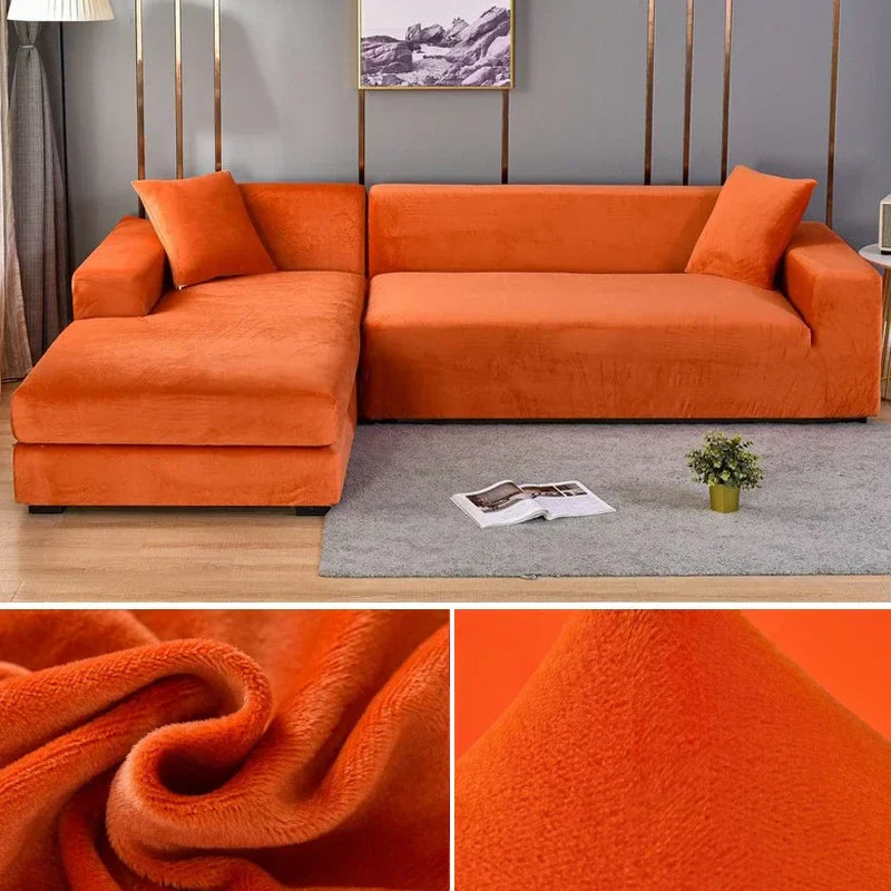 Stretch Velvet Sofa Cover with Luxury Finish – Sofina