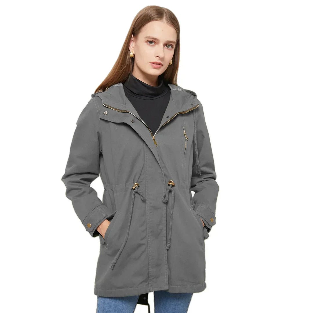 Stylish Women's Coat with Hood – Marielle