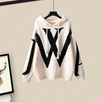 Tweedelige Dames Herfst Set met Trui en Wijde Broek – Selina
