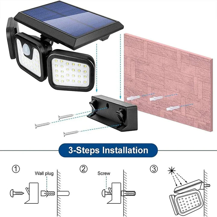 Solar-Powered Wall Lamp - EcoBright
