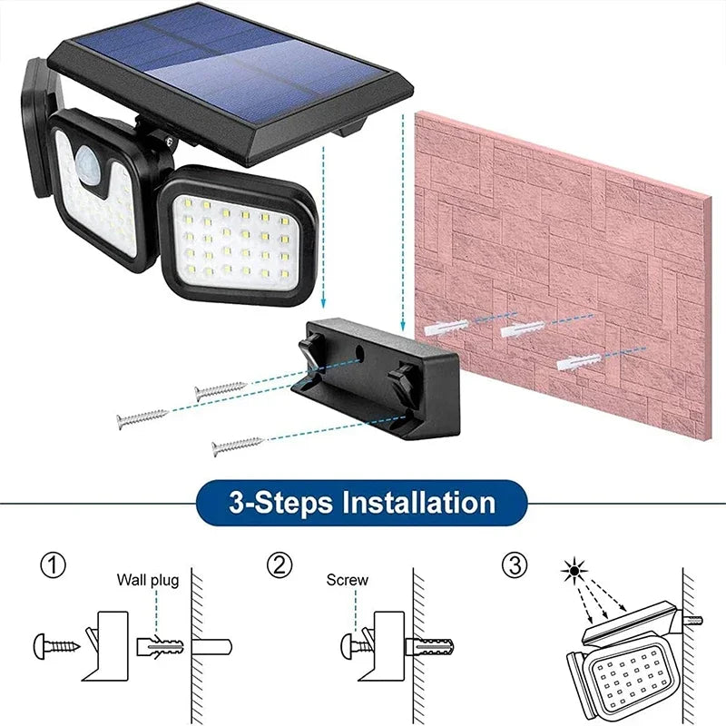 Solar-Powered Wall Lamp - EcoBright