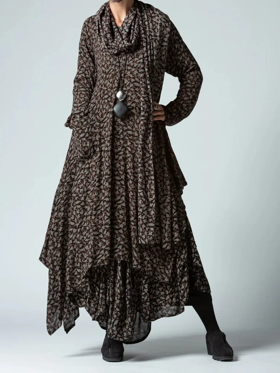 Maxi Fall Dress with Print – Soraya