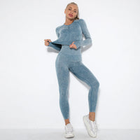 Naadloze Dames Yoga Set met Cropped Top - Nova