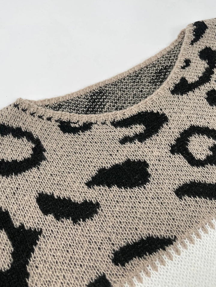 Komfortowy sweter w panterkę - Laura