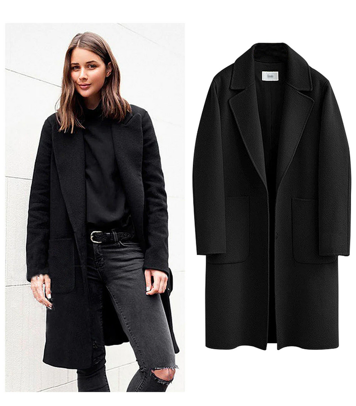 Stylish Long Women's Coat - Sophia