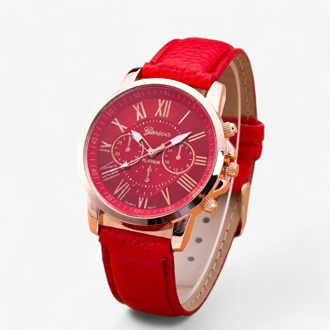 Luxury Waterproof Women's Watch with Leather Strap – Camille