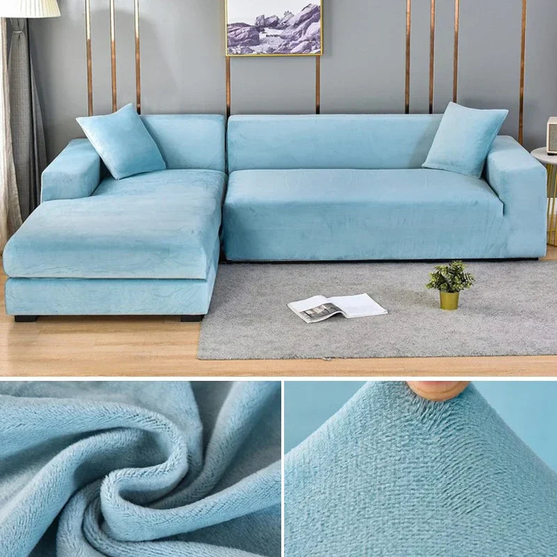 Stretch Velvet Sofa Cover with Luxury Finish – Sofina