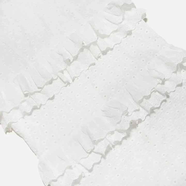 Stylish white embroidered maxi dress – Alina