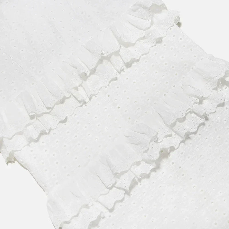 Stylish white embroidered maxi dress – Alina