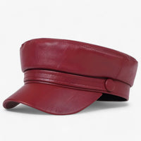 Octagonal Women's Captain's Cap in PU Leather – Valence