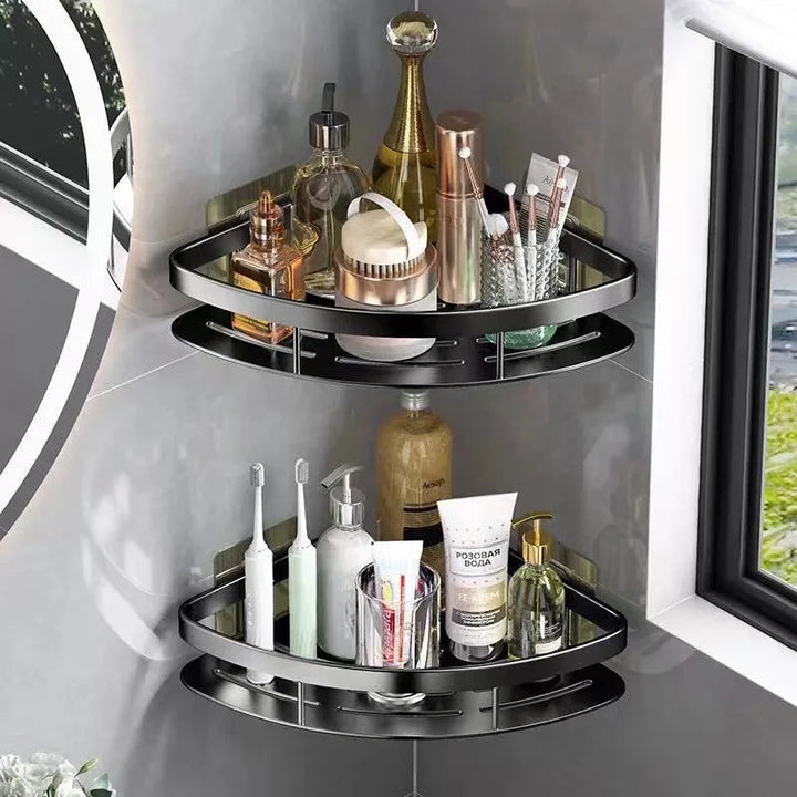 Aluminum Wall Shelf for Bathroom Corners - Cornerix