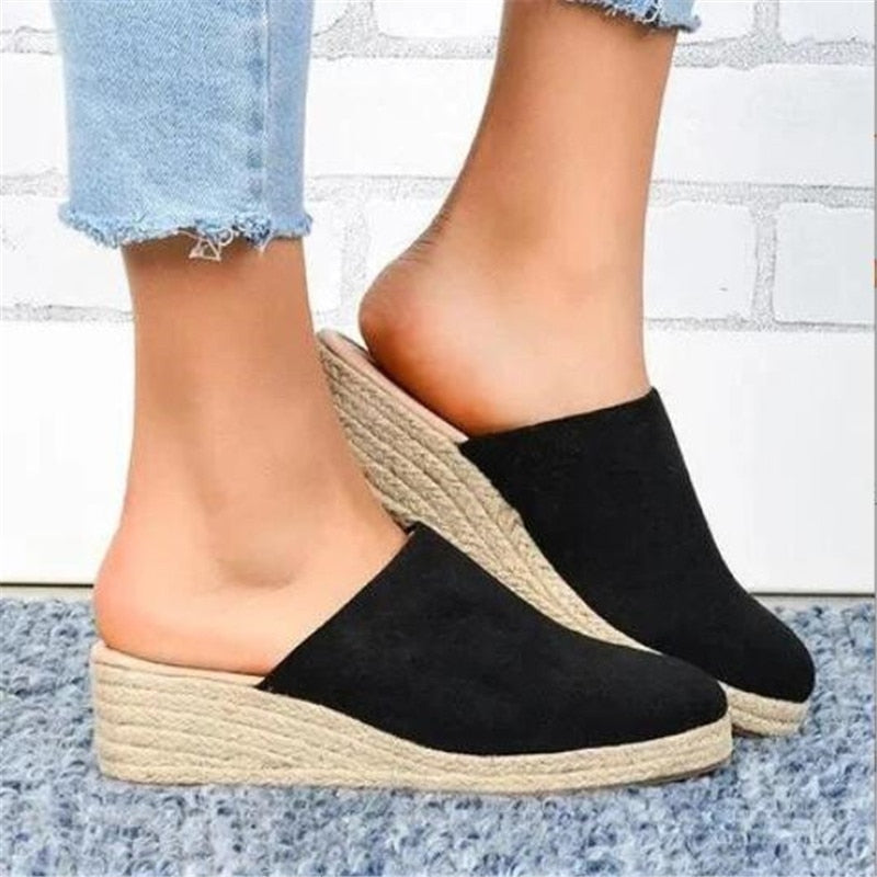 Retro Chic Wedge Sandals - Vera