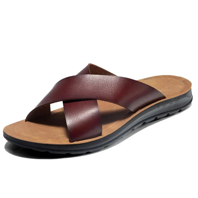Italian Leather Men's Slippers - Lorenzo