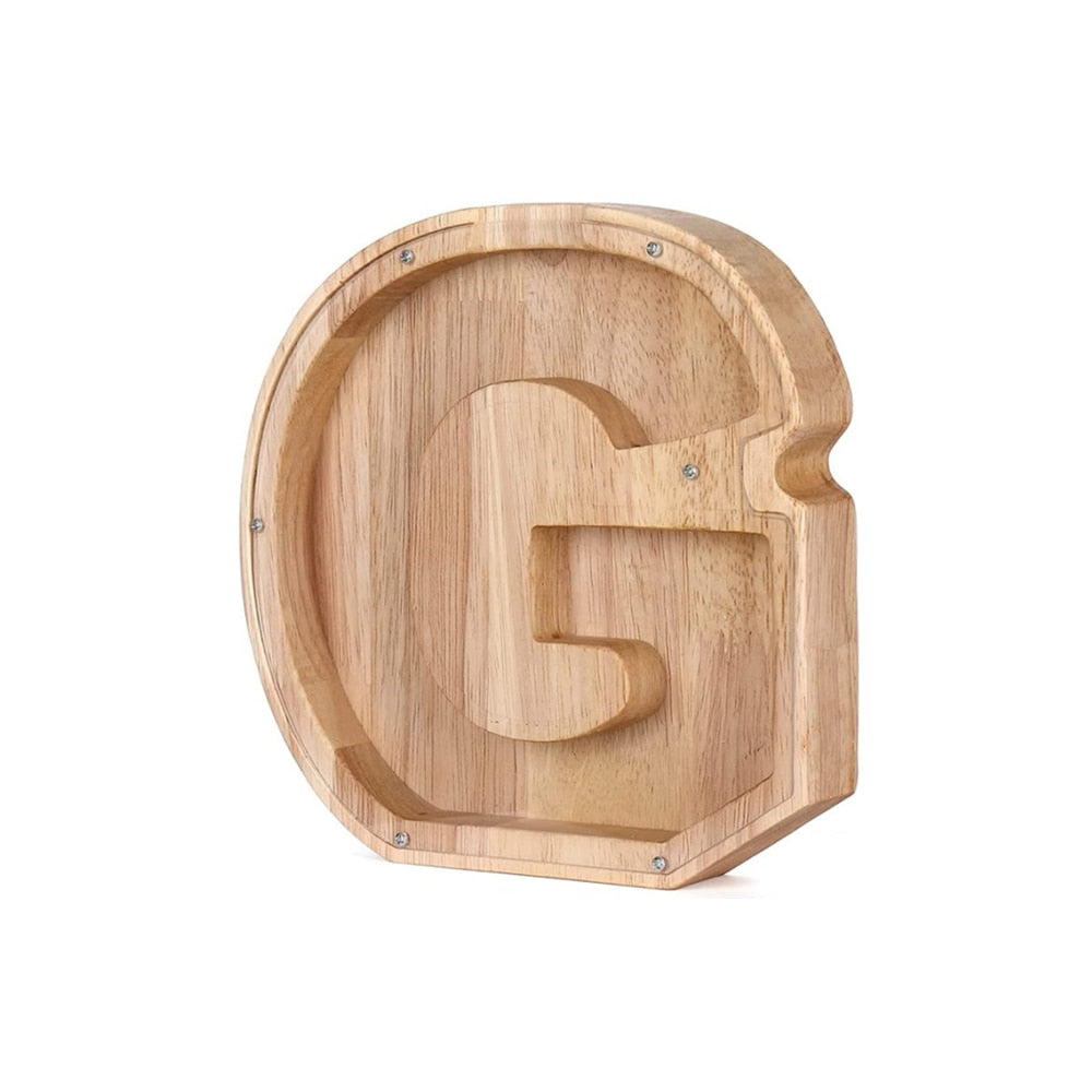 Houten Alfabet Spaarpot - LetterSaver