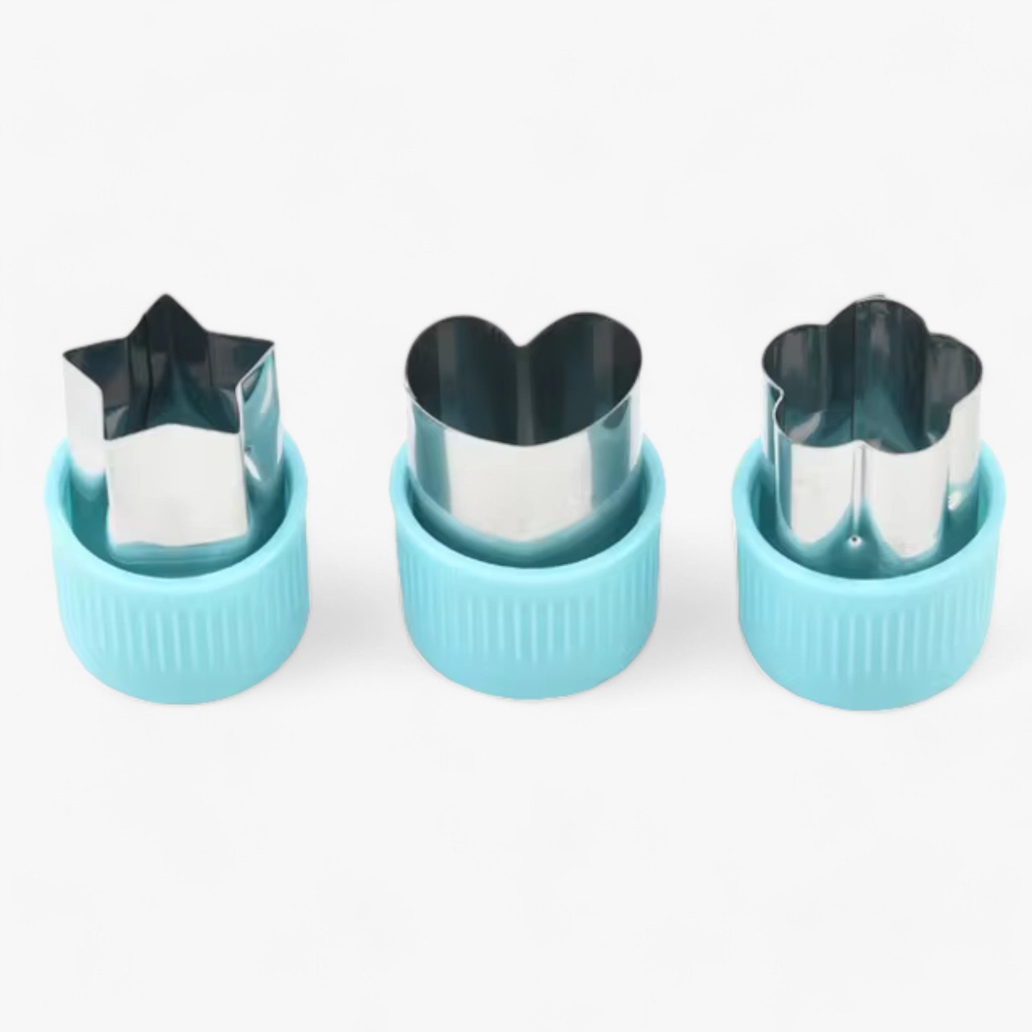 Food Cutter Set | 3-Piece Heart Star Flower Stainless Steel Durable ...
