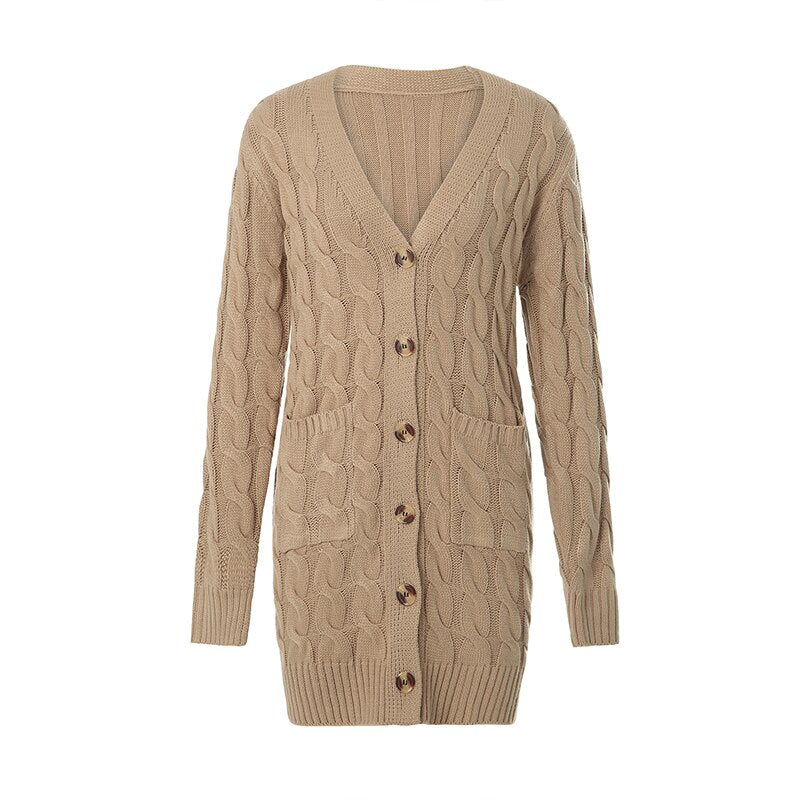 Knitted Women's Cardigan with Pockets – Noelle
